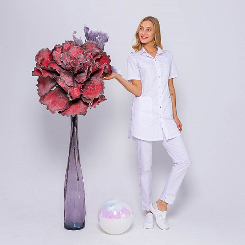 Блуза женская «Сафари», белая, 52