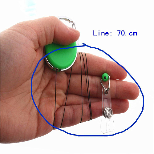 Держатель для бейджа с рулеткой, белый