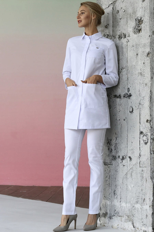 Халат женский «Реноме», белый, 46