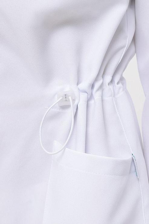 Халат женский 236 Streich, длинный рукав, белый, 48