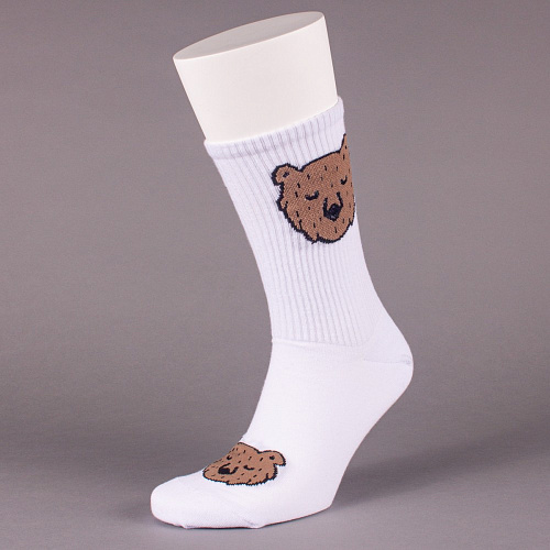 Носки мужские, "Мишки", белый, 41-45