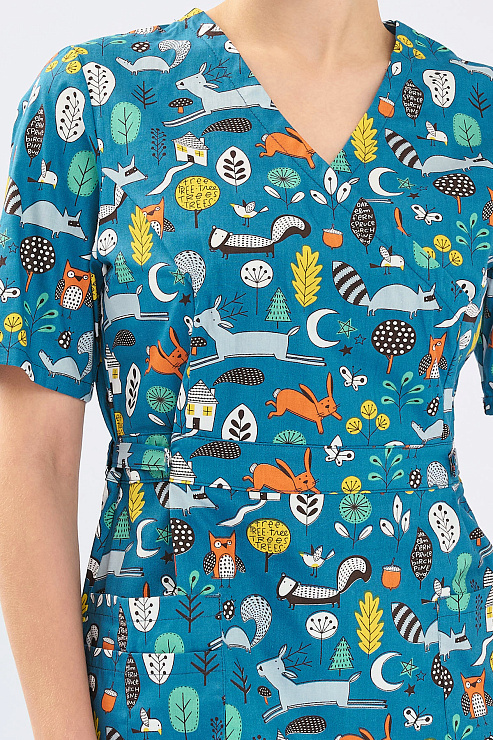 Туника женская Тезис TZ305, принт "Звери", 52
