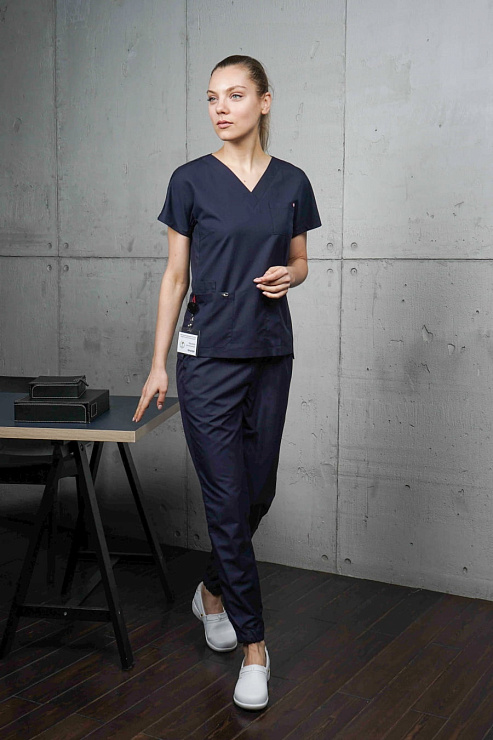 Блуза женская «Нюша», тёмно-синий, 40