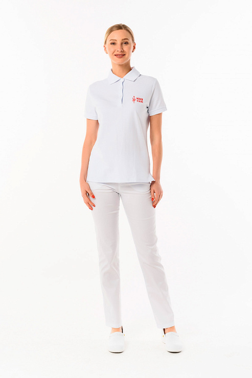 Поло женское, белый, 44