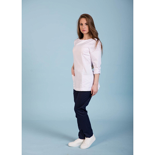 Туника женская Dr. Nice с молнией сзади, белый, 54