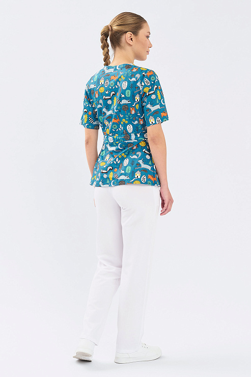 Туника женская Тезис TZ305, принт "Звери", 50