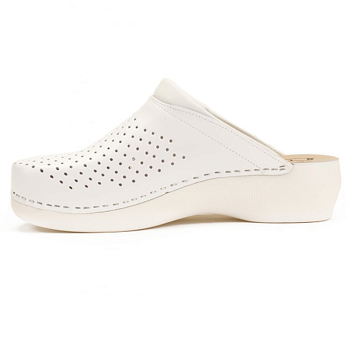 Сабо Леон PU100, женские, белые, 40