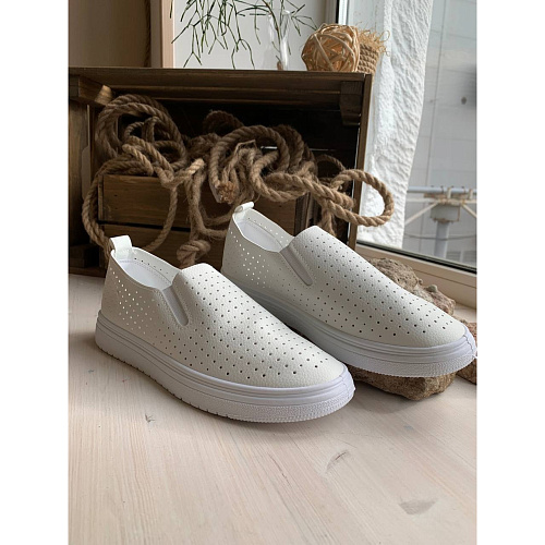 Слипоны Halilu женские, белый, 40