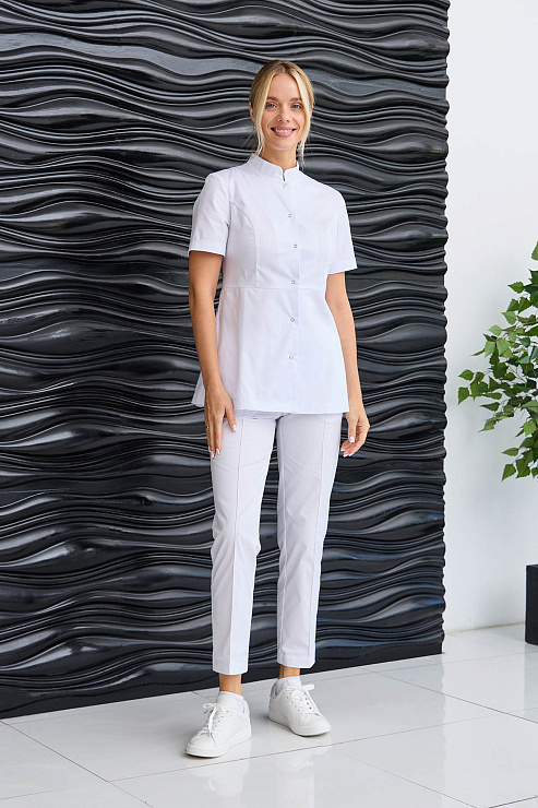 Туника женская Dr. Nice на кнопках, белый, 50