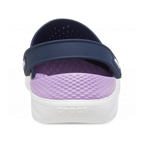 Сабо CROCS LiteRide Clog, темно-синие с сиреневым задником, 36-37
