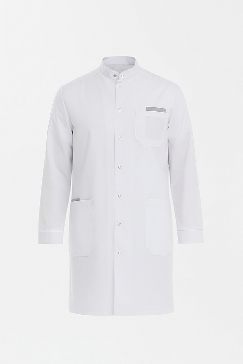 Халат мужской на кнопках Тезис TZ810, белый, 62