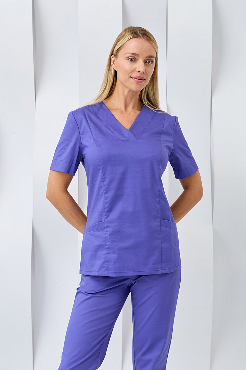 Топ женский Dr. Nice, хирургический, сиреневый, 44