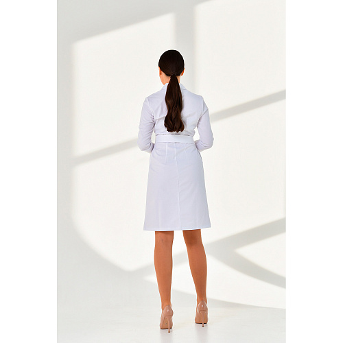 Халат женский тренч, белый, 56