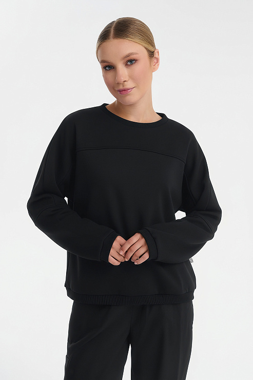 Свитшот женский Тезис TZ113, tangle, черный, 52-54