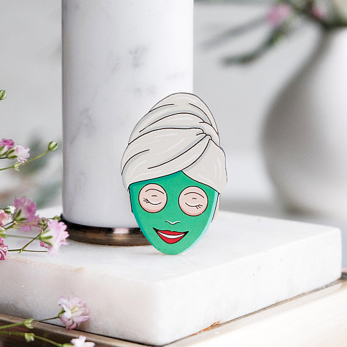 Значок "Маска на лицо" мятный