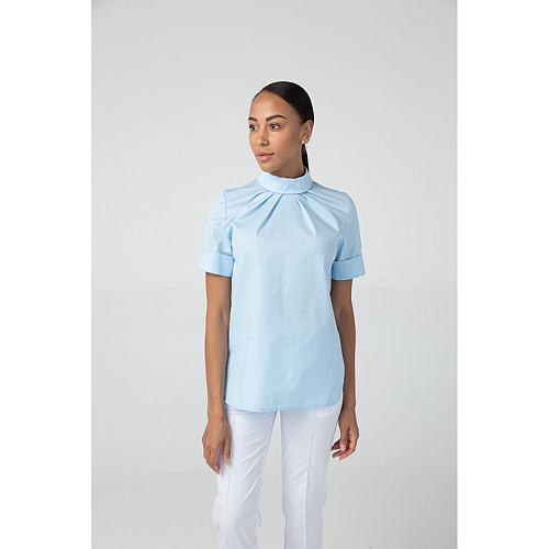 Туника женская Dr. Nice на кнопках сзади, голубой, 44