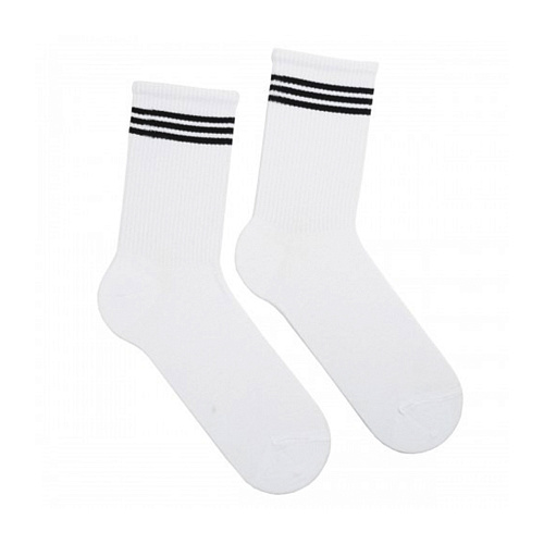 Носки женские, "Черные полоски", белый, 36-40