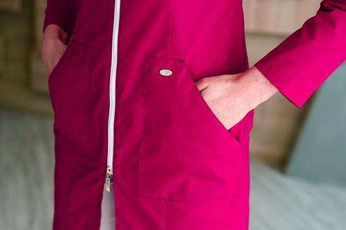 Халат женский «Вторая кожа», малина, 48