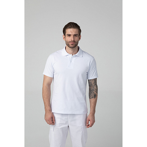 Поло мужское, белый, 54