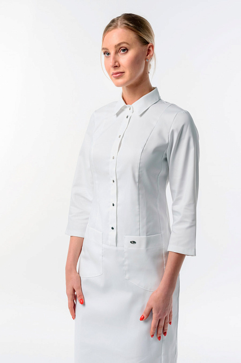 Халат женский «Элина», белый, 46