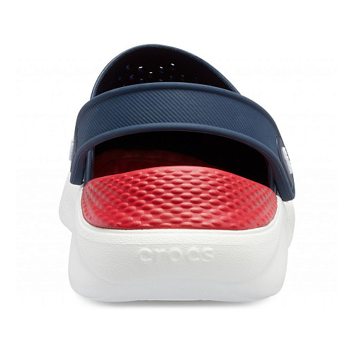 Сабо CROCS LiteRide Clog, темно-синие с красным задником, 42-43