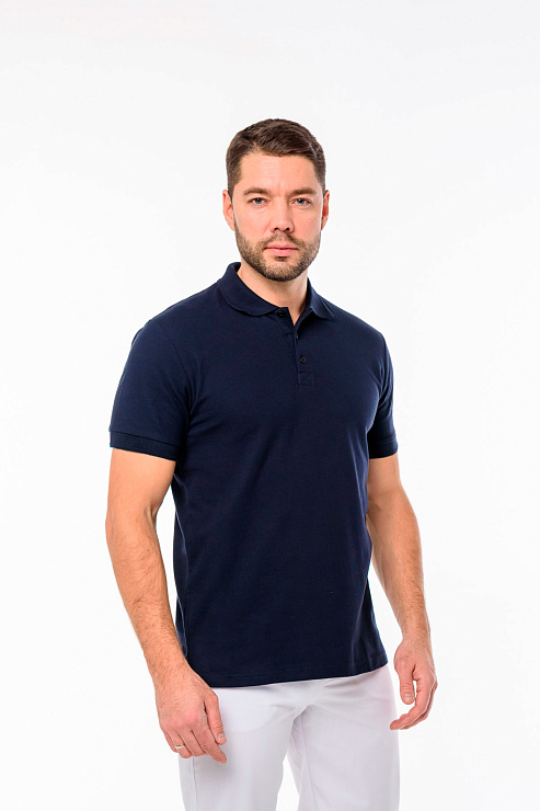 Поло мужское, темно-синий, 50
