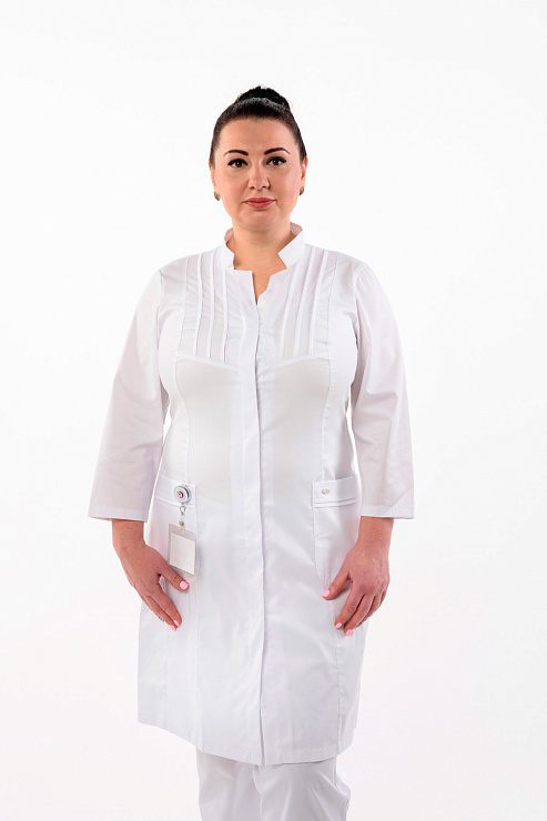 Халат женский «Параллель», белый, 50