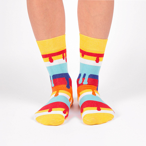 Носки мужские, "Краски", желтый, 41-45