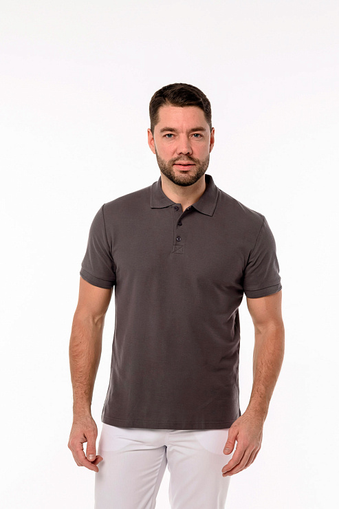 Поло мужское, серый, 52