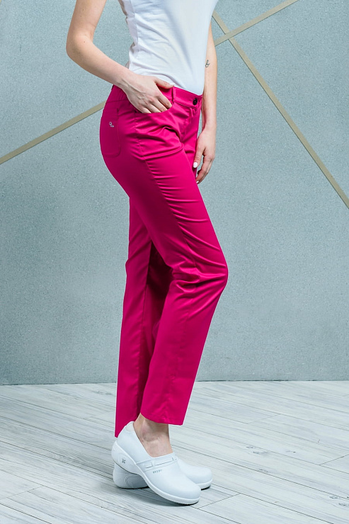 Брюки женские «Слим», фуксия, 44
