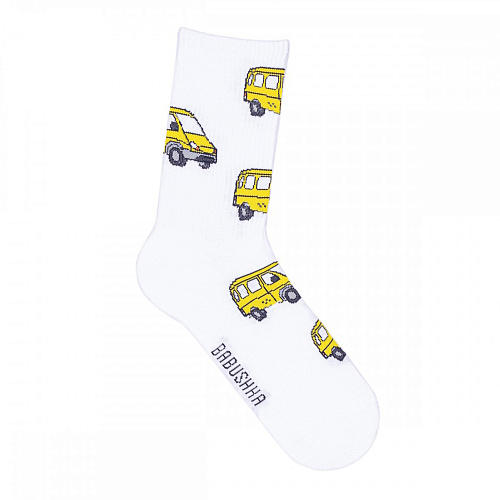 Носки женские, "Маршрутки", белый, 36-40