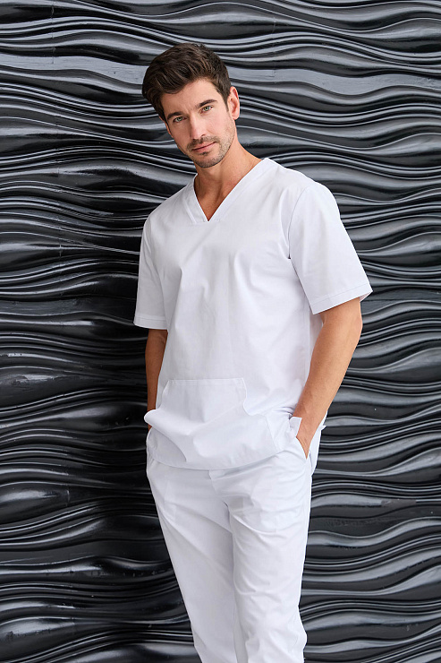 Туника мужская Dr. Nice с накладным карманом, белый, 48