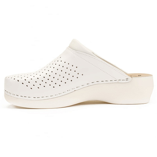 Сабо Леон PU100, женские, белые, 39