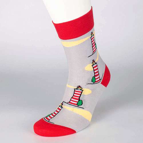 Носки женские, "Маяки", серый, 36-40