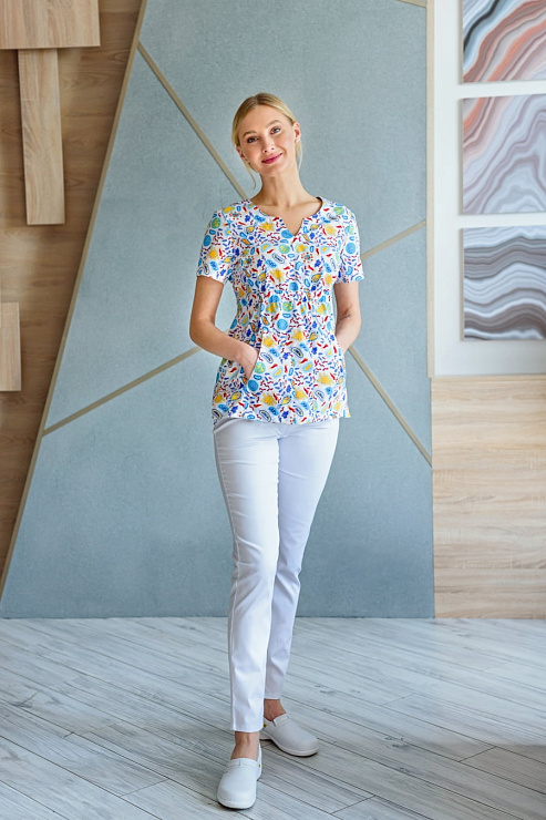 Блуза женская «Колибри», молекула белый, 42