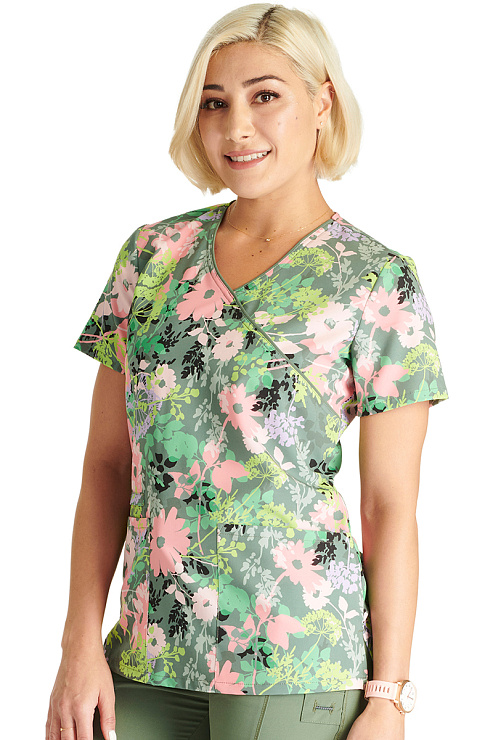 Топ женский Cherokee CK688, принт "Ботаника", M