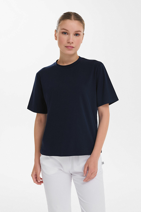 Футболка женская Тезис TZ111, темно-синий, 44-46