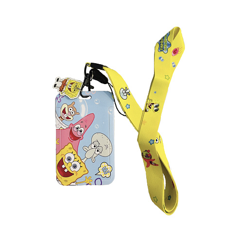 Бейдж с лентой, принт "Спанч Боб", желтый