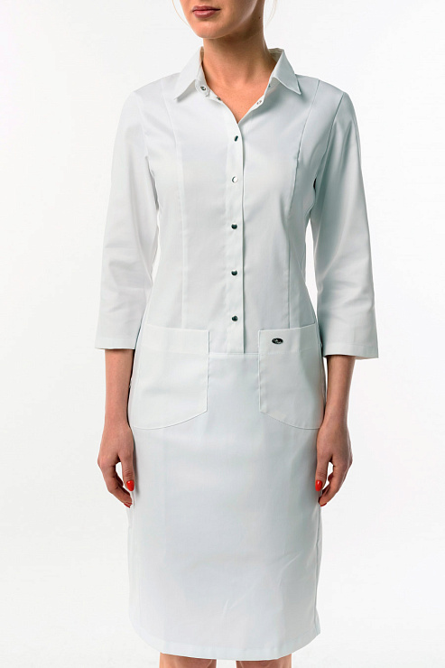 Халат женский «Элина», белый, 54