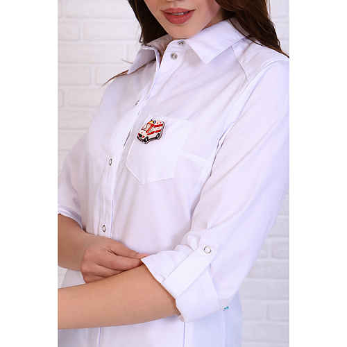 Халат женский 256 Ultra, длинный рукав, белый, 60