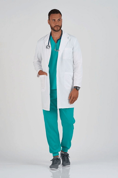 Халат мужской Тезис TZ834 на пуговицах, белый, 56