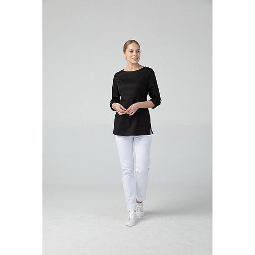 Туника женская Dr. Nice с молнией сзади, черный, 56