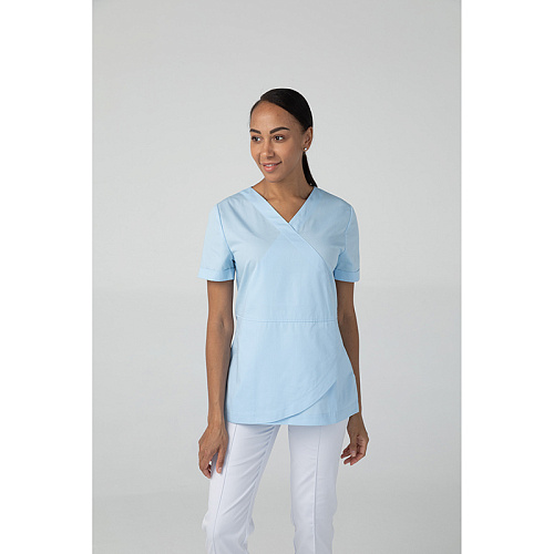 Туника женская Dr. Nice, короткий рукав, голубой, 44