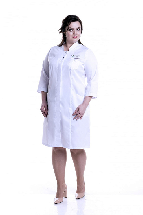 Халат женский «Каприз», белый, 54