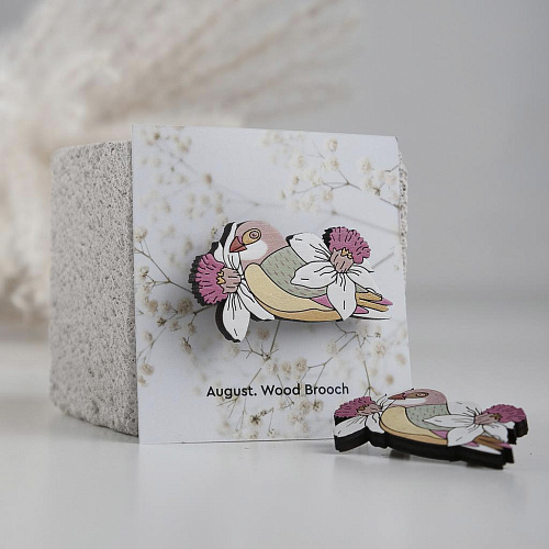 Значок "Ирисы", розовый