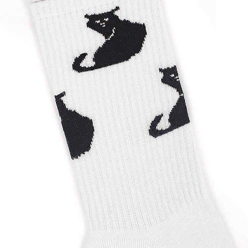 Носки мужские, "Черные кошки", белый, 41-45