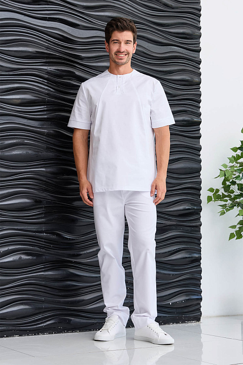 Туника мужская Dr. Nice на 2-х кнопках, белый, 54